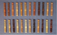 Twenty-four Pairs of Ornamentally Turned Midlands Bobbins