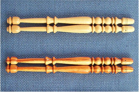 24 pairs of Ornamentally Turned Midlands Bobbins