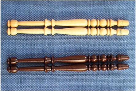 24 pairs of Ornamentally Turned Midlands Bobbins