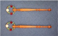 A Pair of Yew, OrnamentallyTurned Midlands Bobbins